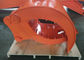 Bagger-Daumen-Zupacken-Hitachis Q345B NM400 orange Farbe 990 Millimeter-Eimer-Breite