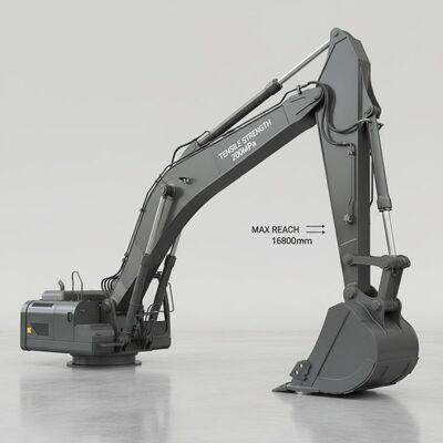 ohne Gegengewicht Bagger Boom Arm mit Zugfestigkeit 200MPa und maximaler Reichweite 16800mm geeignet für verschiedene Ausgrabungsarbeiten
